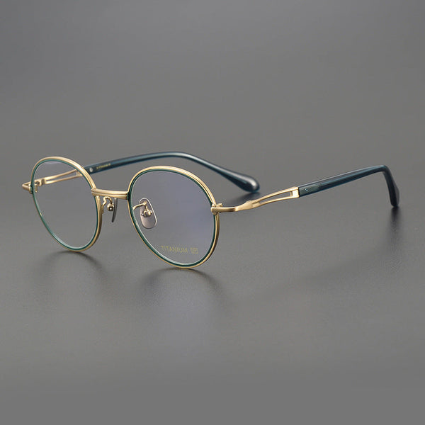 Methone Titanium Vintage Round Eyeglasses Frames