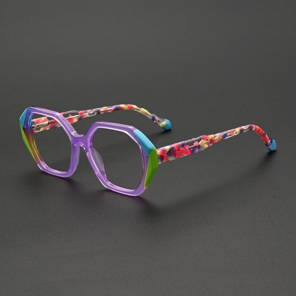 Eaddy Retro Geometric Acetate Eyeglasses Frame