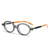 New fashion oval frame glasses frame men's and women's retro posing anti-blue light flat glasses nerd flat glasses