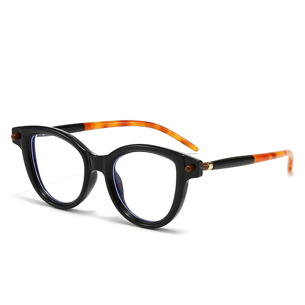 New European and American cross-border flat mirror holder, men's and women's cat eyes, personalized retro glasses frame, tide ins anti-blue flat mirror