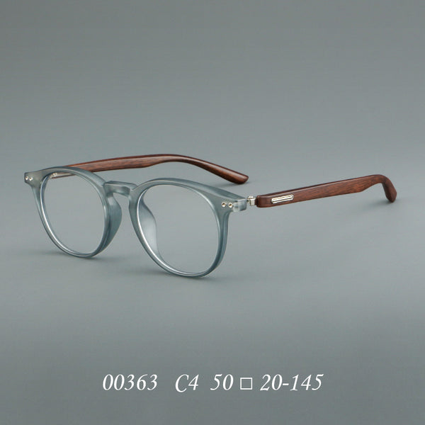 Cross-border retro wood grain leg frame 00363 fashion trend glasses Danyang spot wholesale can be matched with myopia presbyopia