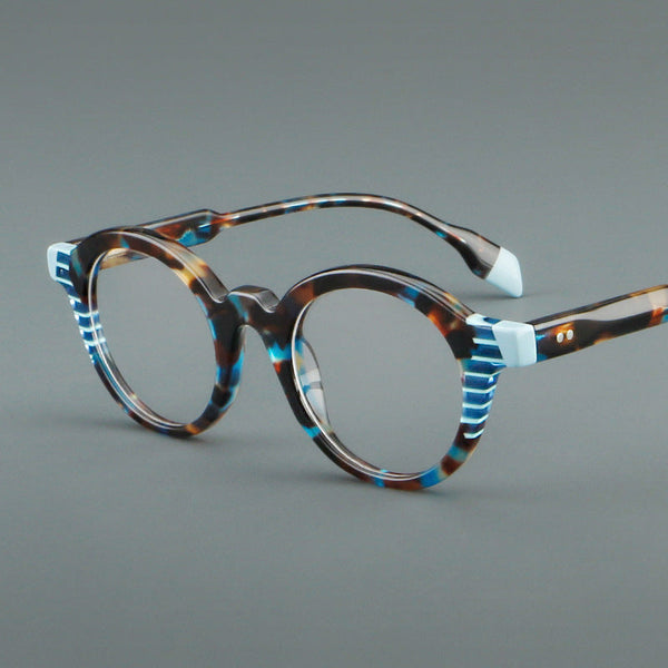 Crowe Vintage Acetate Round Eyeglasses Frame