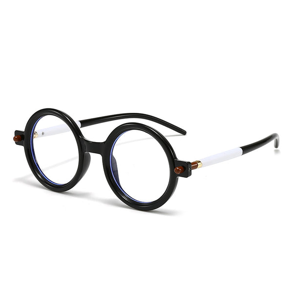New European and American fashion round frame anti-blue light flat mirror men's anti-blue light glasses frame women's pose trend flat mirror