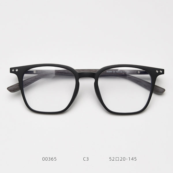 0365 new Japanese and Korean retro square personalized TR90 myopia glasses frame men's and women's literary flat mirror holder can be matched with degrees