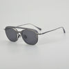 Jacob Square Titanium Glasses Frame With Magnetic Sunglasses Clips