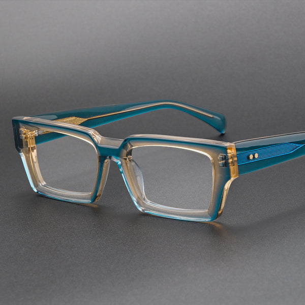 Piller Retro Rectangle Acetate Glasses Frame