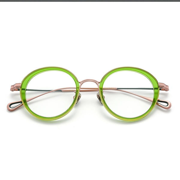 Iryna Retro Round Titanium Eyeglasses Frame