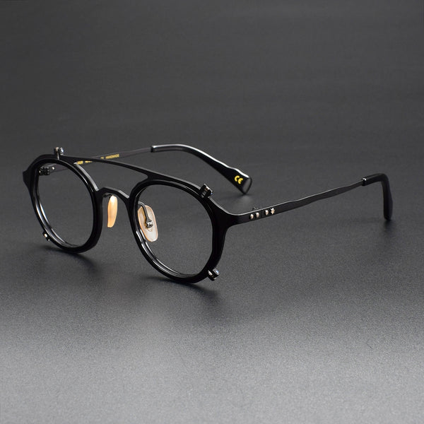 Wesley Titanium Retro Hand Made Glasses Frame