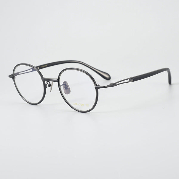 Methone Titanium Vintage Round Eyeglasses Frames