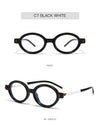 New fashion oval frame glasses frame men's and women's retro posing anti-blue light flat glasses nerd flat glasses