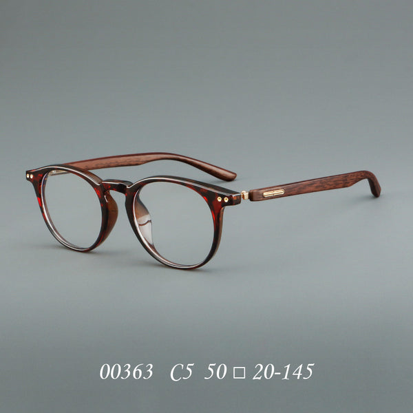 Cross-border retro wood grain leg frame 00363 fashion trend glasses Danyang spot wholesale can be matched with myopia presbyopia