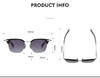 CCSpace Men's Full Rim Square Titanium Acetate Polarized Sunglasses 56249