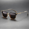 CCSpace Men's Full Rim Square Titanium Acetate Polarized Sunglasses 56249