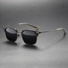 CCSpace Men's Full Rim Square Titanium Acetate Polarized Sunglasses 56249