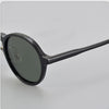 Black Mask Unisex Full Rim Round Acetate Polarized Sunglasses 14543