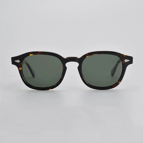 Black Mask Unisex Full Rim Square Acetate Polarized Sunglasses 3846