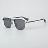 Black Mask Unisex Full Rim Oversized Square Titanium Polarized Sunglasses 153dt