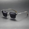 CCSpace Men's Full Rim Square Titanium Acetate Polarized Sunglasses 56249