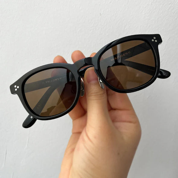 Black Mask Unisex Full Rim Acetate Square Polarized Sunglasses 14649