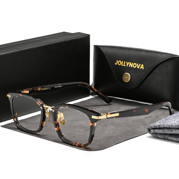 Kropp Retro Rectangle Acetate Eyeglasses Frame