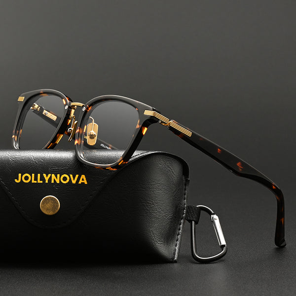 Kropp Retro Rectangle Acetate Eyeglasses Frame
