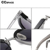 CCSpace Men's Full Rim Square Titanium Acetate Polarized Sunglasses 56249