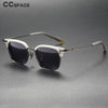 CCSpace Men's Full Rim Square Titanium Acetate Polarized Sunglasses 56249