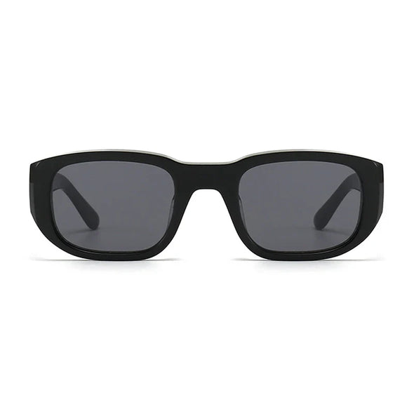 Black Mask Unisex Full Rim Square Acetate Sunglasses 382452