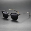 CCSpace Men's Full Rim Square Titanium Acetate Polarized Sunglasses 56249
