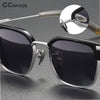 CCSpace Men's Full Rim Square Titanium Acetate Polarized Sunglasses 56249
