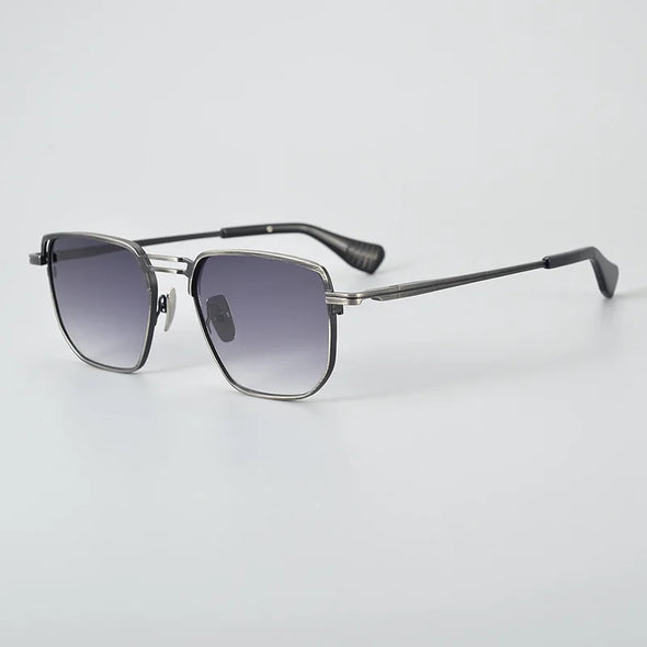 Black Mask Unisex Full Rim Oversized Square Titanium Polarized Sunglasses 153dt