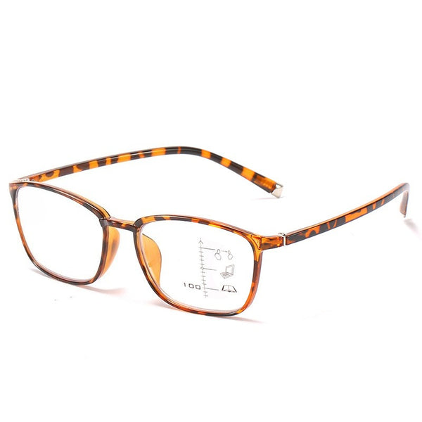Men's Casual Multi-Focus Photochromic Anti-Blue Light Reading Glasses