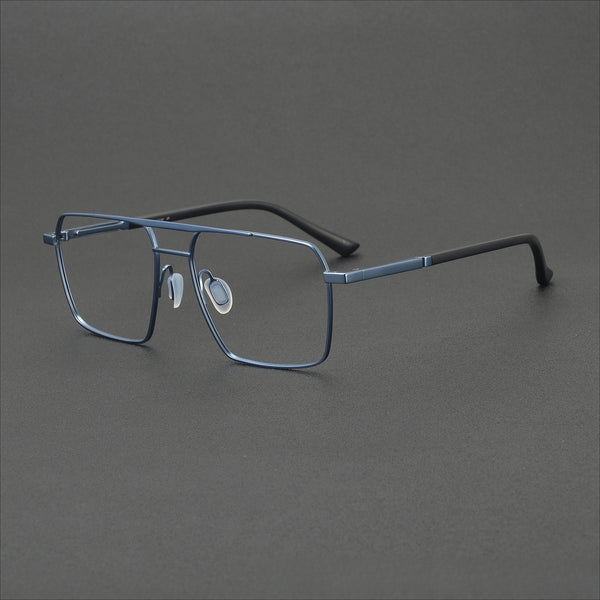 Odell Double-bridge Aviator Titanium Eyeglasses Frame