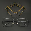 Phu Vintage Rectangle Titanium Foldable Eyeglasses Frame