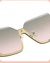 RIMLESS OVERSIZED FASHION SUNGLASSES
