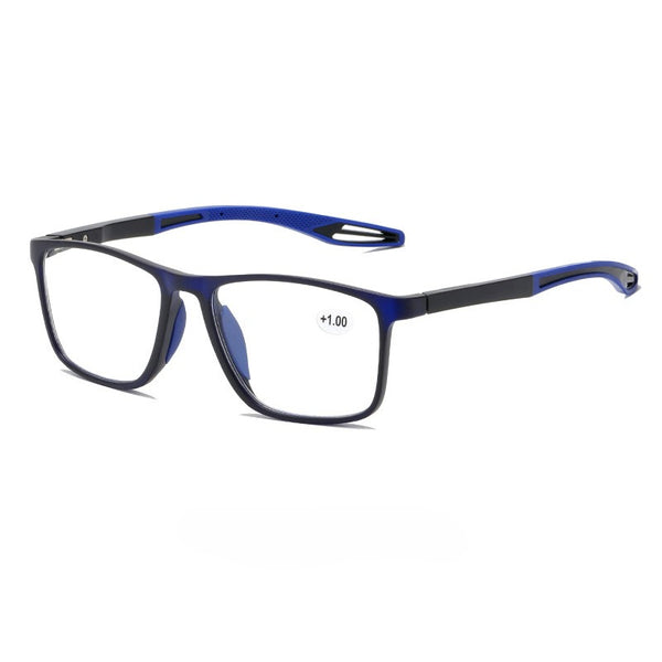 Sports TR Square Frame Ultra-Light Anti-Blue Light Multi-Focus Photochromic Reading Glasses