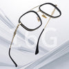 Nelly Business Square Titanium Double-bridge Glasses Frame