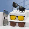 5-in-1 Titanium Glasses Frame With Magnetic Sunglasses Clips