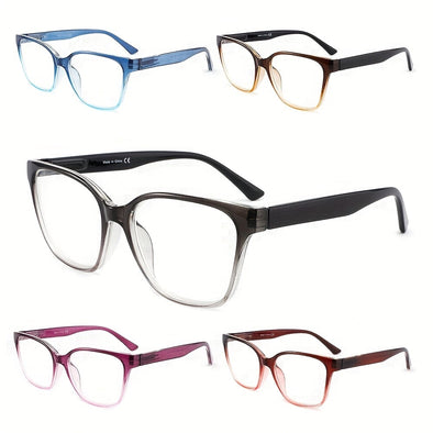 Reading Glasses Gradient Color Quality Readers With Comfort Spring Hinge For Men Women