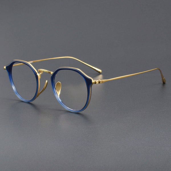 Draz Titanium Vintage Geometric Eyeglasses Frames