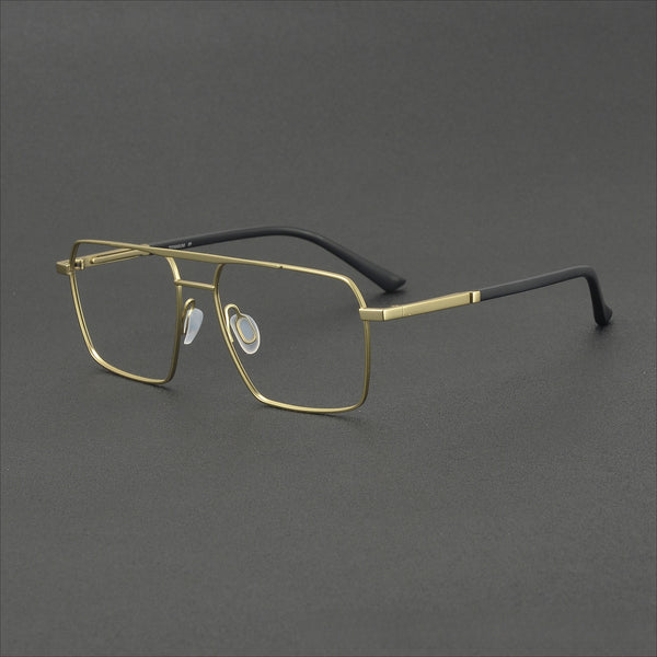 Odell Double-bridge Aviator Titanium Eyeglasses Frame