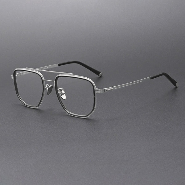 Welch Double-bridge Aviator Titanium Eyeglasses Frame