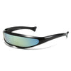 Men'S Futuristic Stylist One-Piece Pc 100% Uv Protection Sunglasses JN523