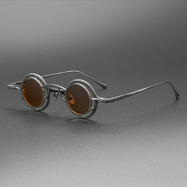 High-end niche magnetic glasses 5976 retro fashion old small round frame glasses frame Danyang spot wholesale can be matched