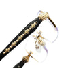 2023 New anti-blue light presbyopia glasses HD rimless glasses