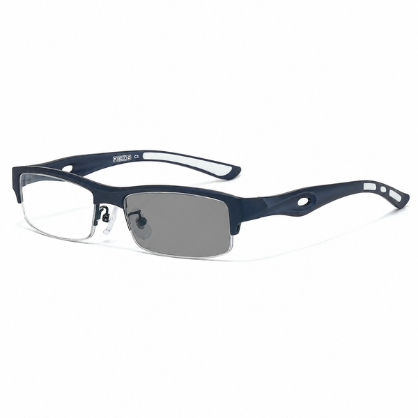Leon Square Half Anti-Blue Light Men's Photochromic Reading Glasses
