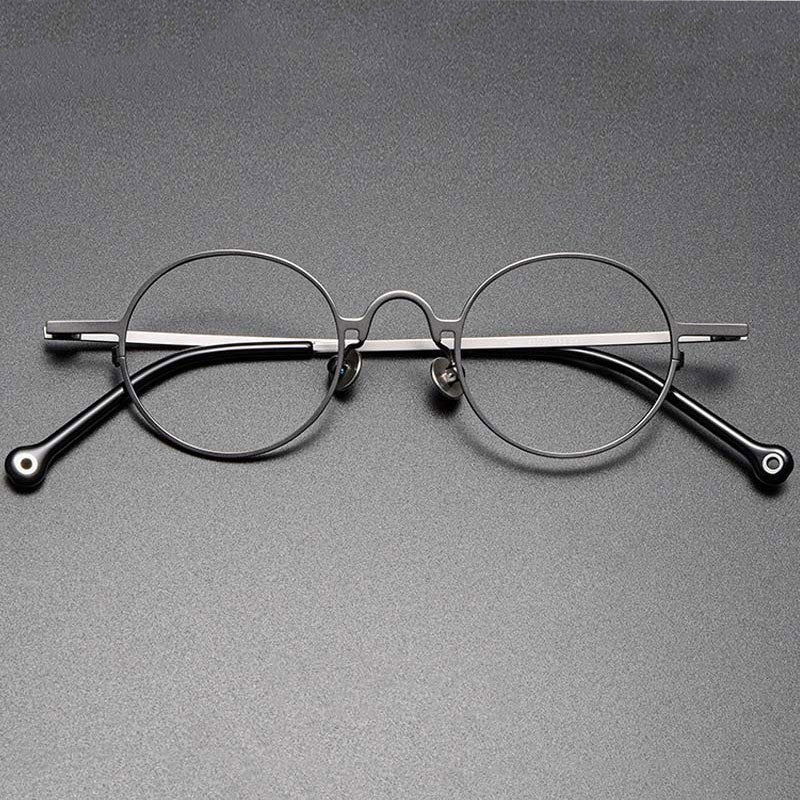 Briar Titanium Vintage Round Eyeglasses Frames – Jollynova