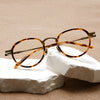 Henk Titanium Vintage Oval Eyeglasses Frame