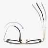 Nelly Business Square Titanium Double-bridge Glasses Frame