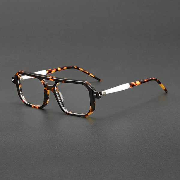 Parke Double-bridge Retro Acetate Eyeglasses Frame